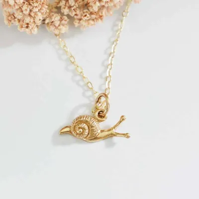 Bronze Snail Necklace