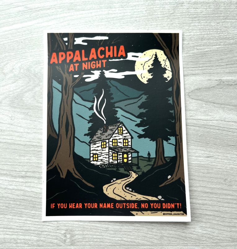 Appalachia at Night Sticker