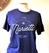 First Settlement Marietta Tee, Navy Blue