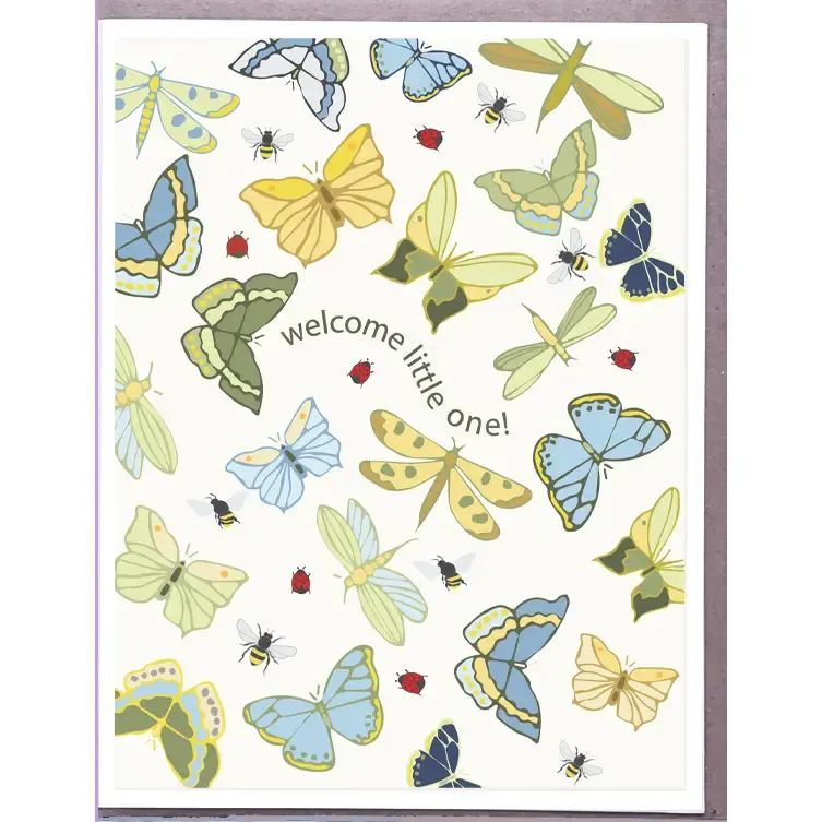 Butterflies Baby Card
