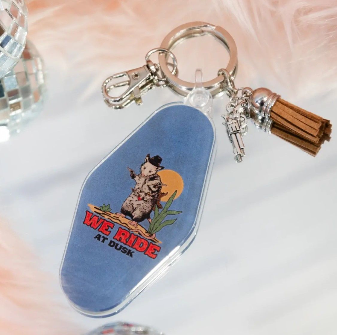 Possum Cowboy Key Fob
