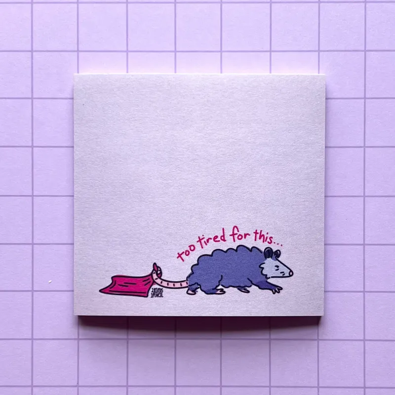 Tired Possum Sticky Notes