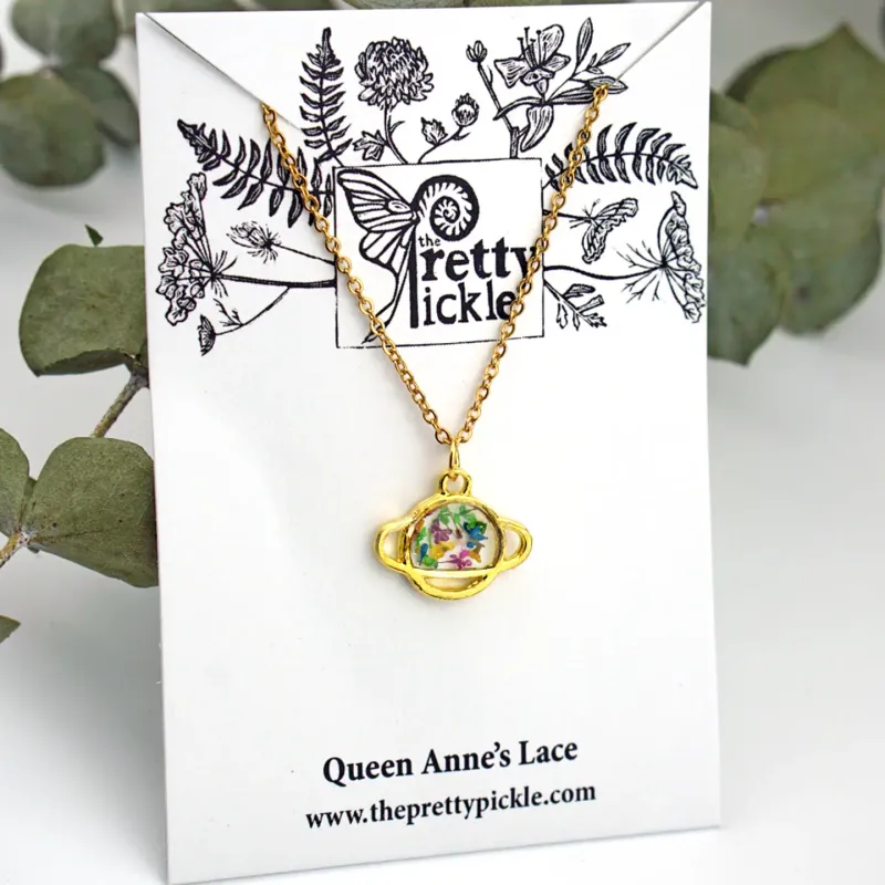 Saturn Flower Necklace