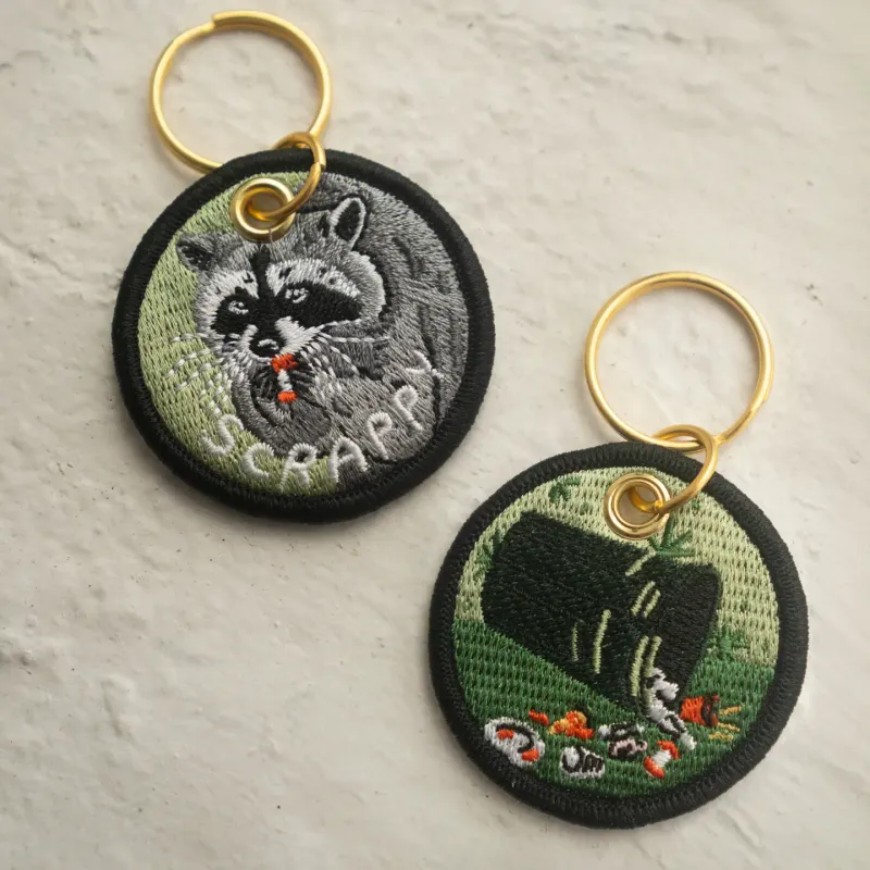 Scrappy Raccoon Keychain