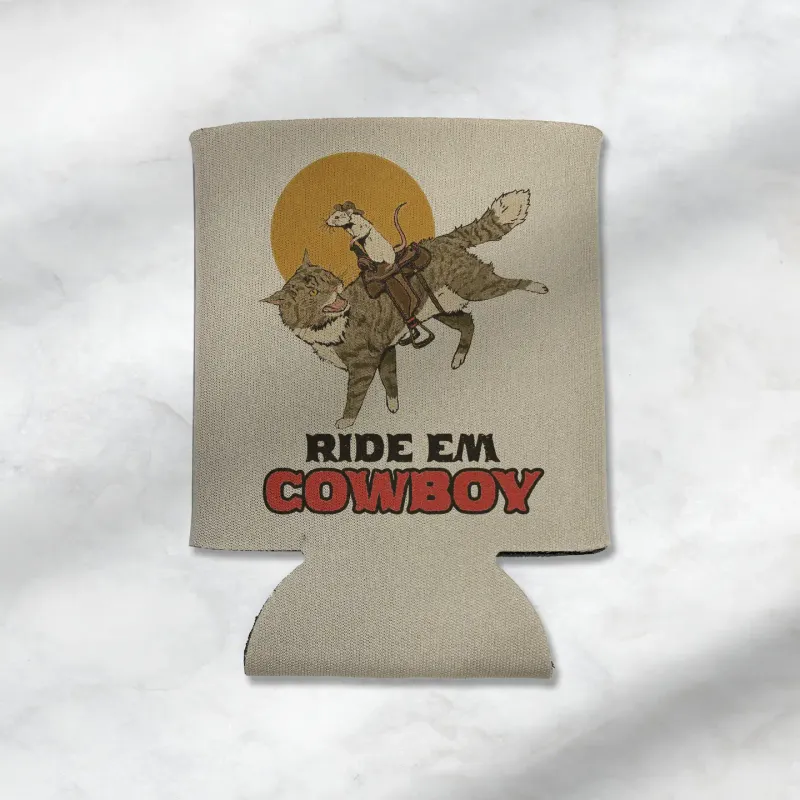 Mouse on Cat Koozie