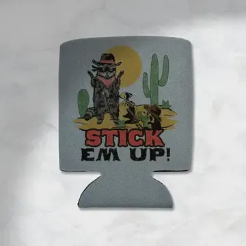 Raccoon Cowboy Koozie