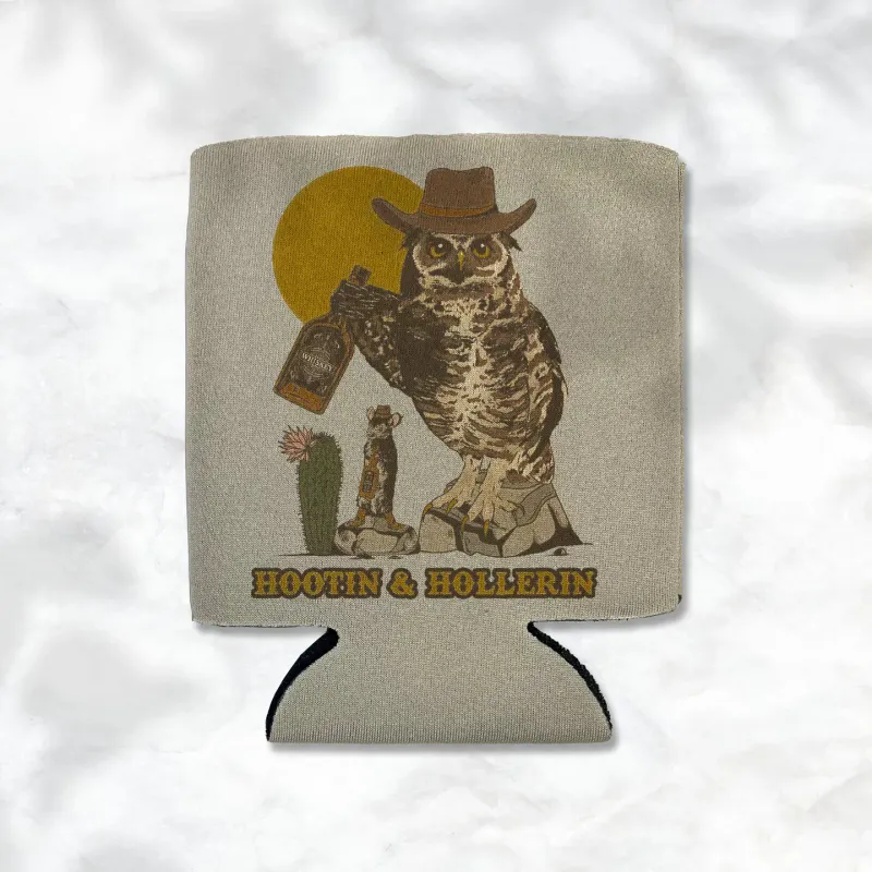 Owl Cowboy Koozie