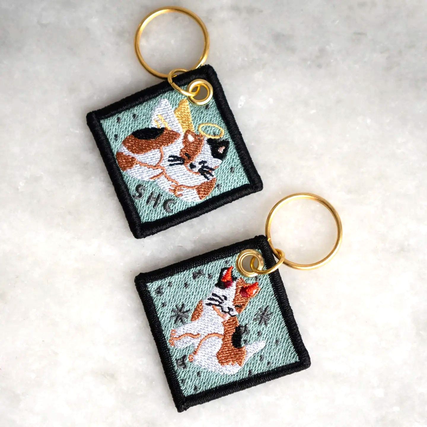 Dual Cat Keychain
