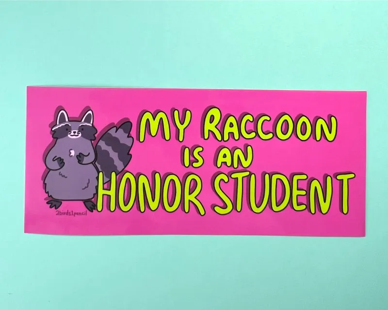 Raccoon Bumper Sticker