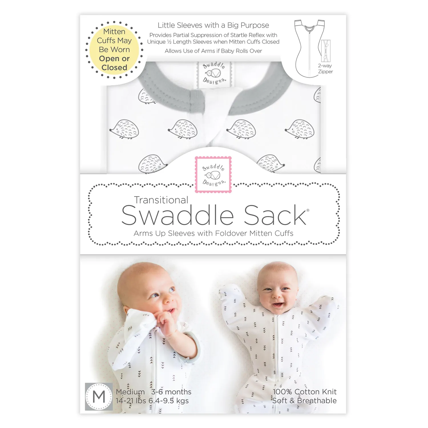 Transitional Swaddle, Hedgehogs