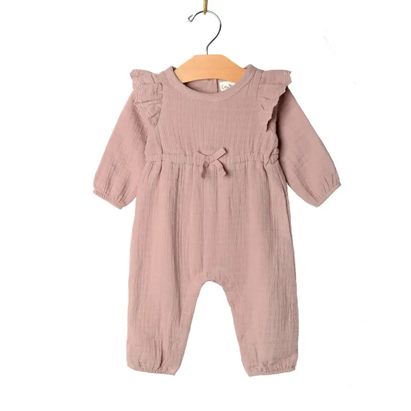 Long Sleeve Romper, Lilac
