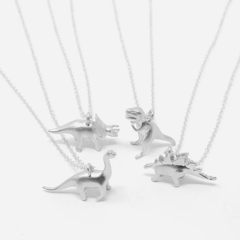 Silver Dino Necklace