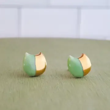 Cat Half Earrings, Gold