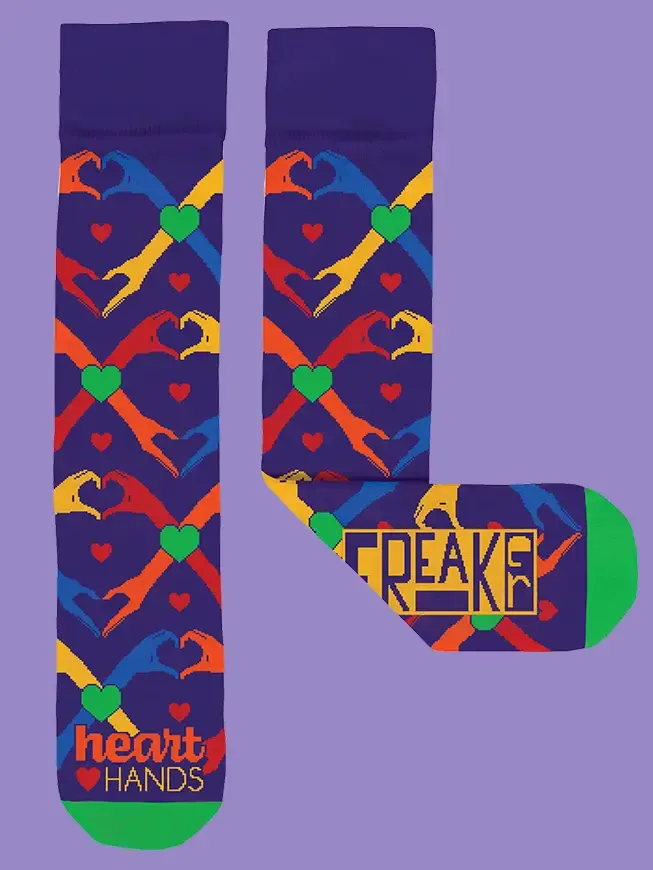 Heart Hand Socks