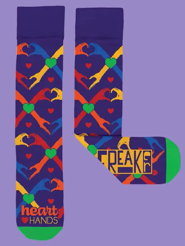 Heart Hand Socks