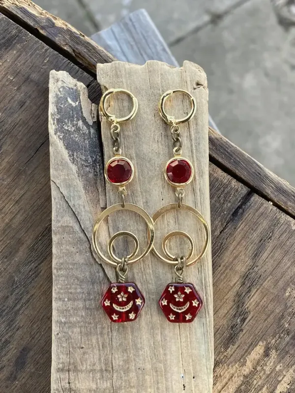 Red &amp; Gold Dangles