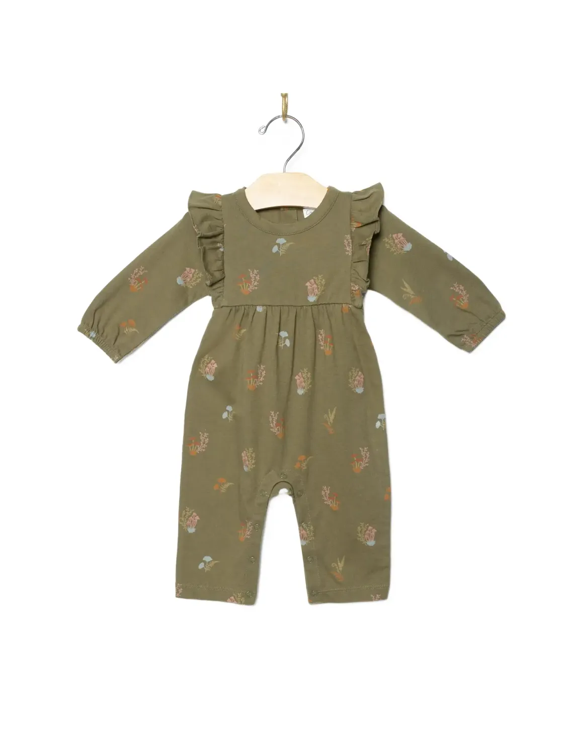 Long Flutter Romper, Mushrooms Long Flutter Romper, Mushrooms