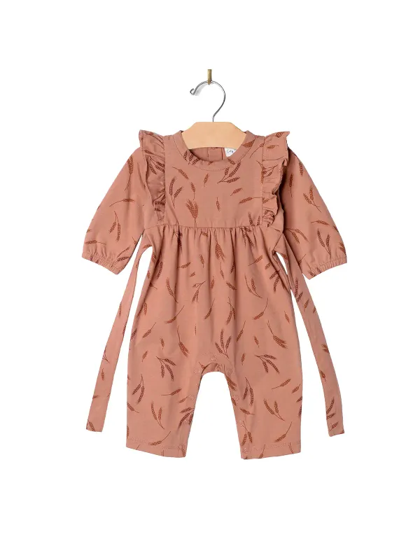 Flutter Sleeve Romper, Harvest Flutter Sleeve Romper, Harvest