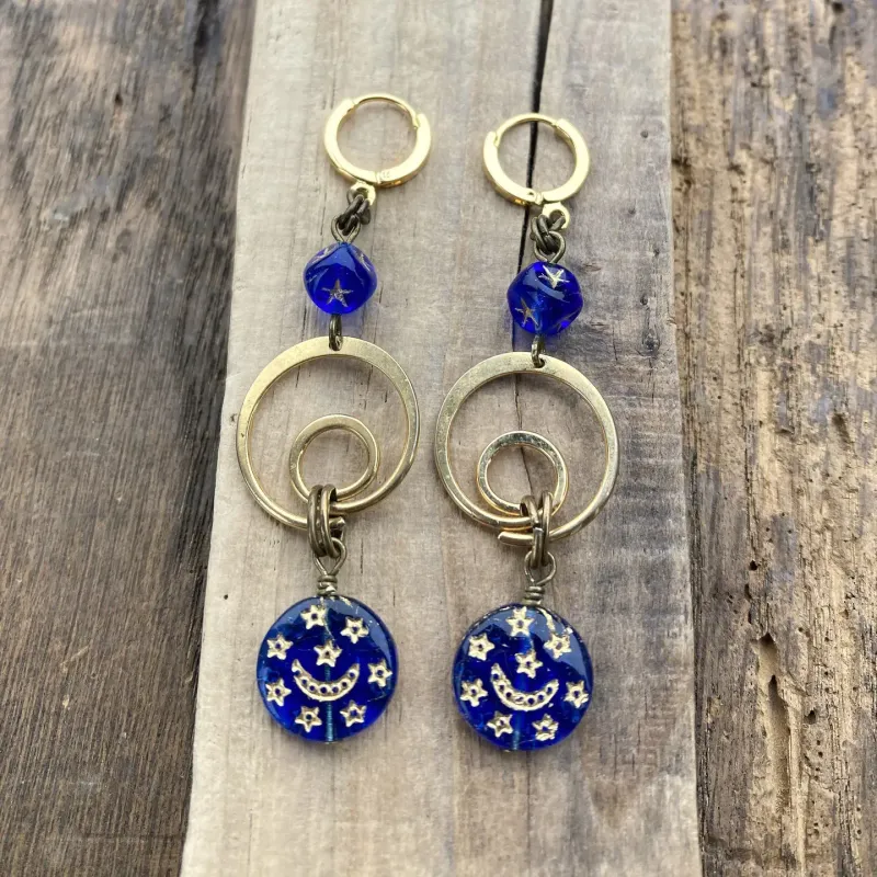Cobalt Moon & Star Dangles Cobalt Moon & Star Dangles