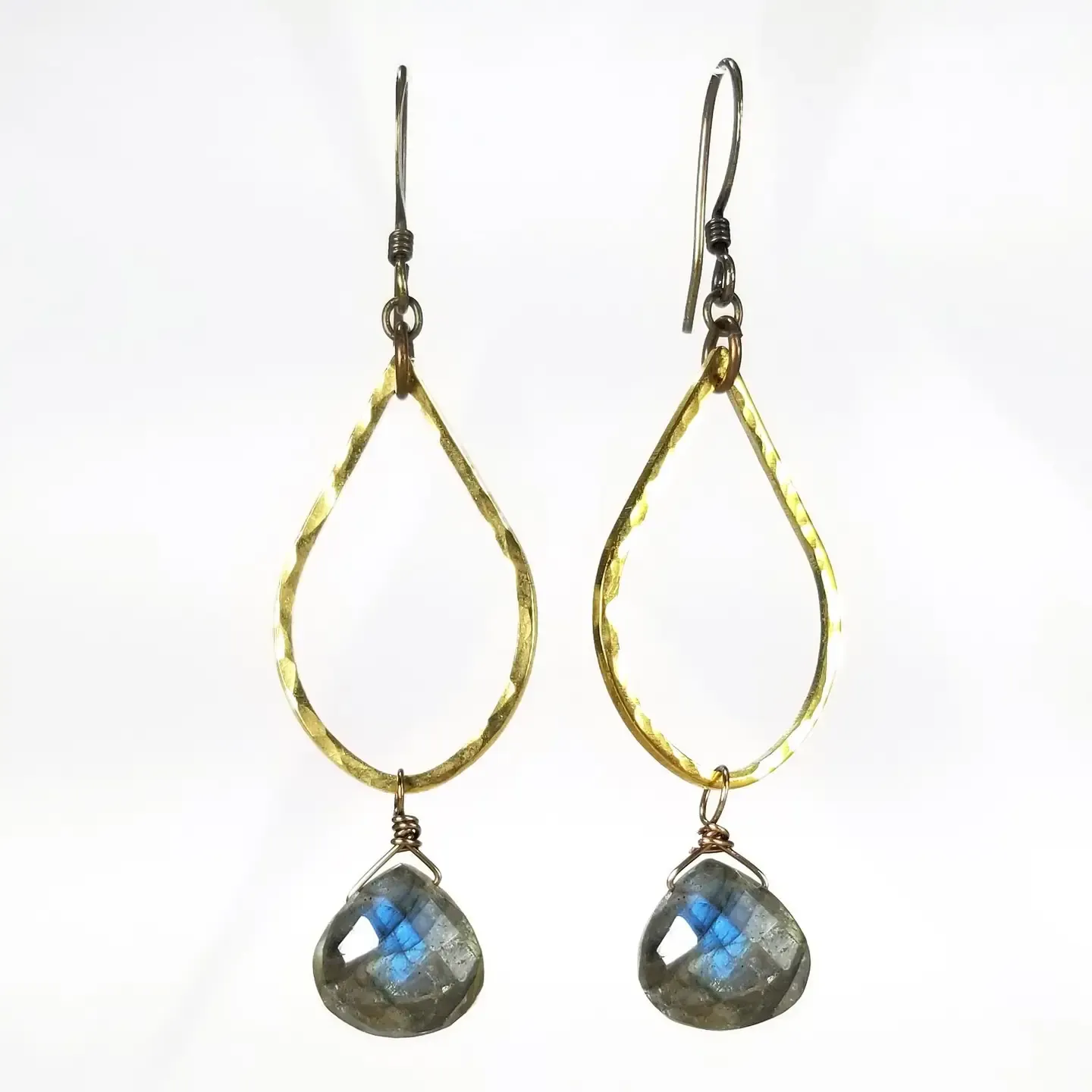 Labradorite Hammered Teardrop Labradorite Hammered Teardrop