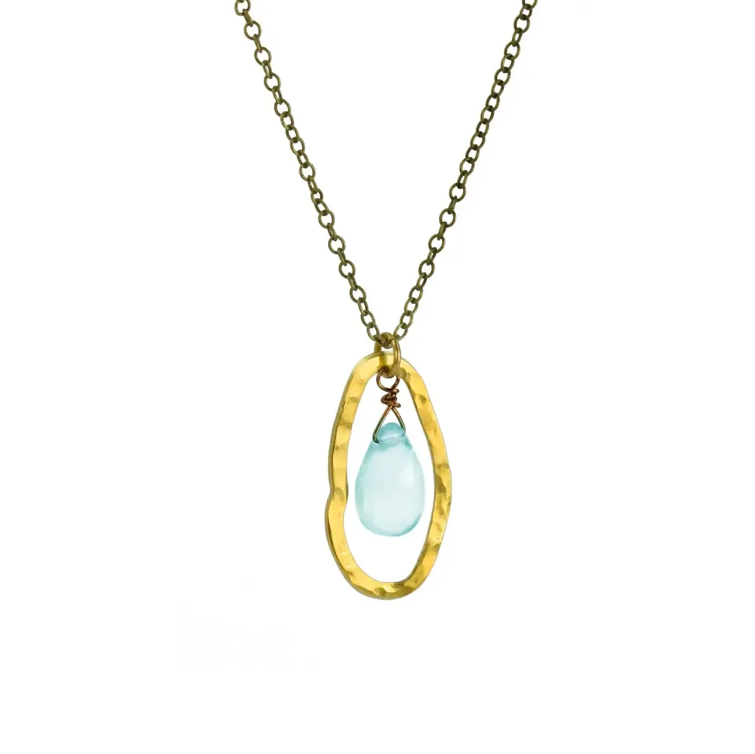 Seafoam Chalcedony Oval Necklace Seafoam Chalcedony Oval Necklace
