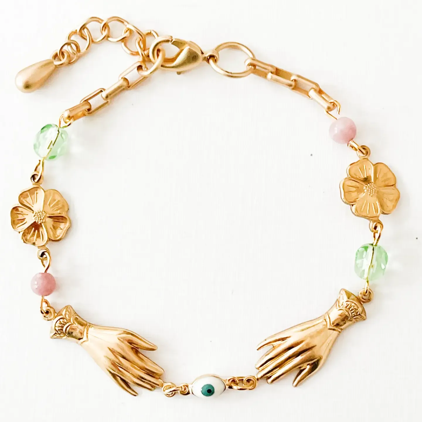 Pastel Flower Charm Bracelet
