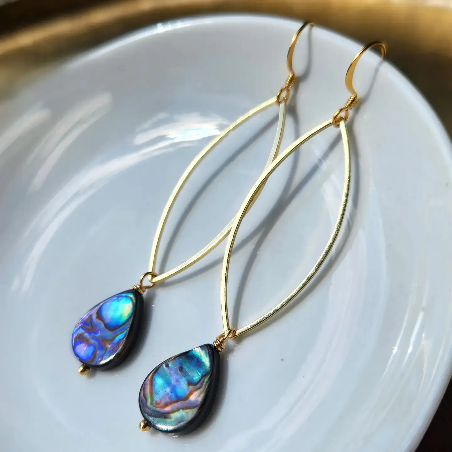 Abalone Marquis Earrings Abalone Marquis Earrings