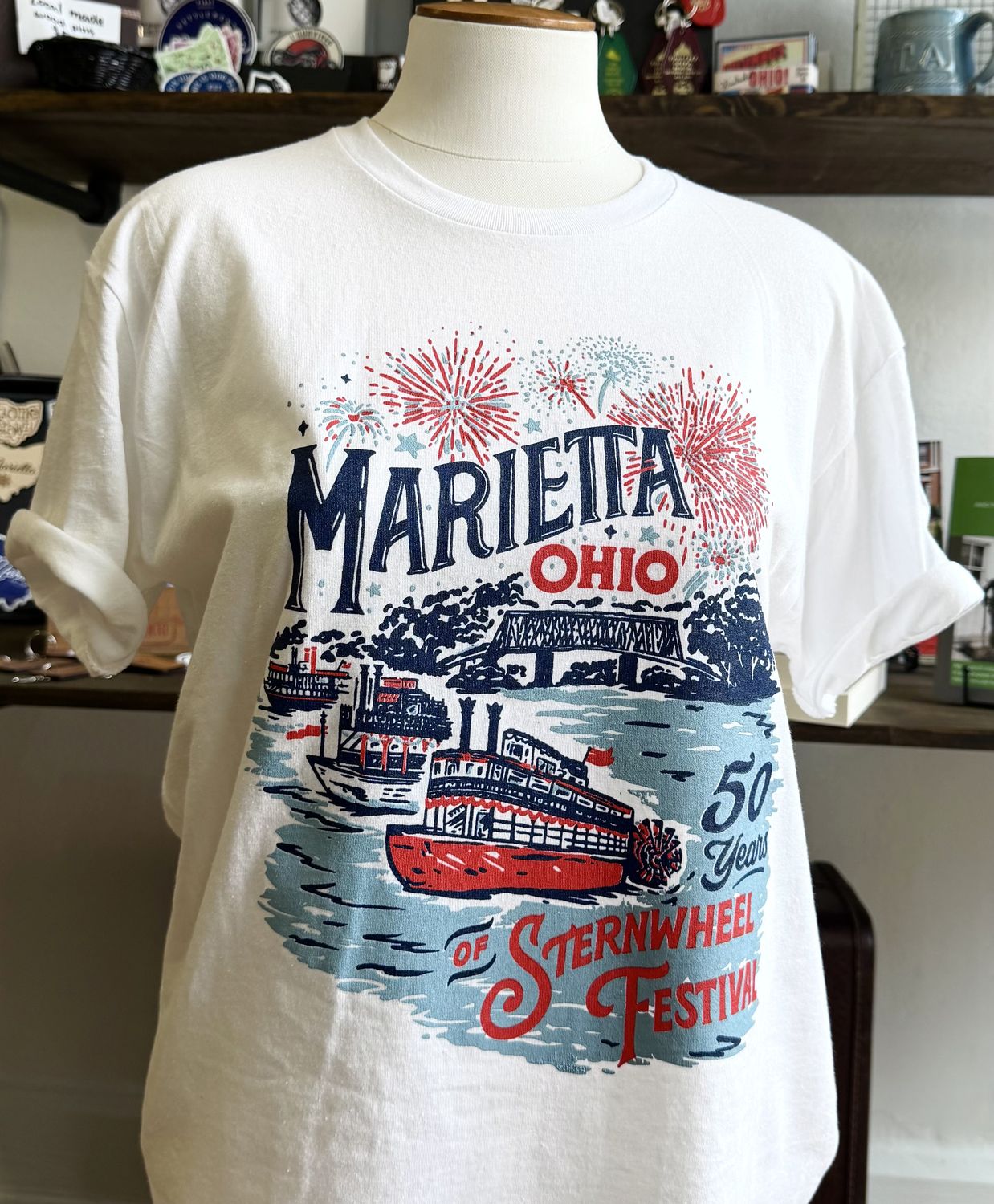 White Sternwheel Tee White Sternwheel Tee