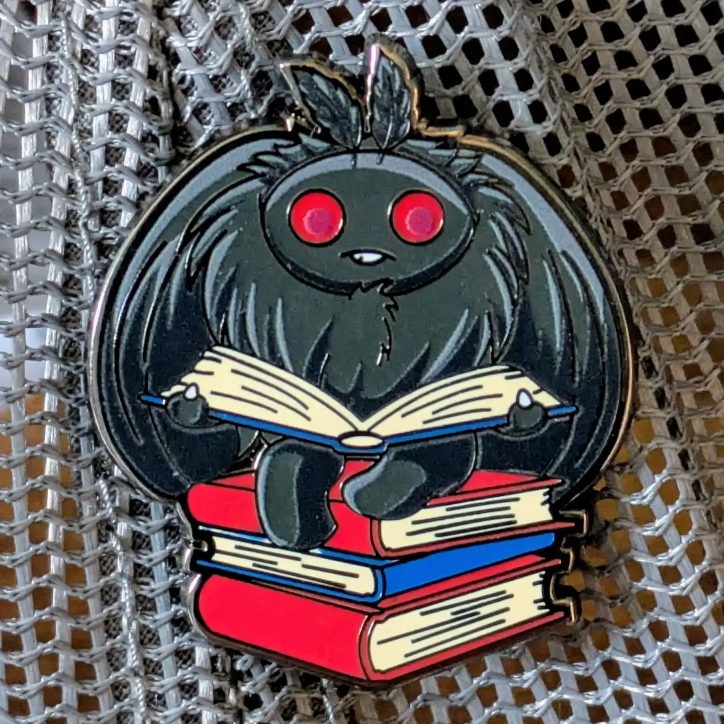 Mothman Book Pin
