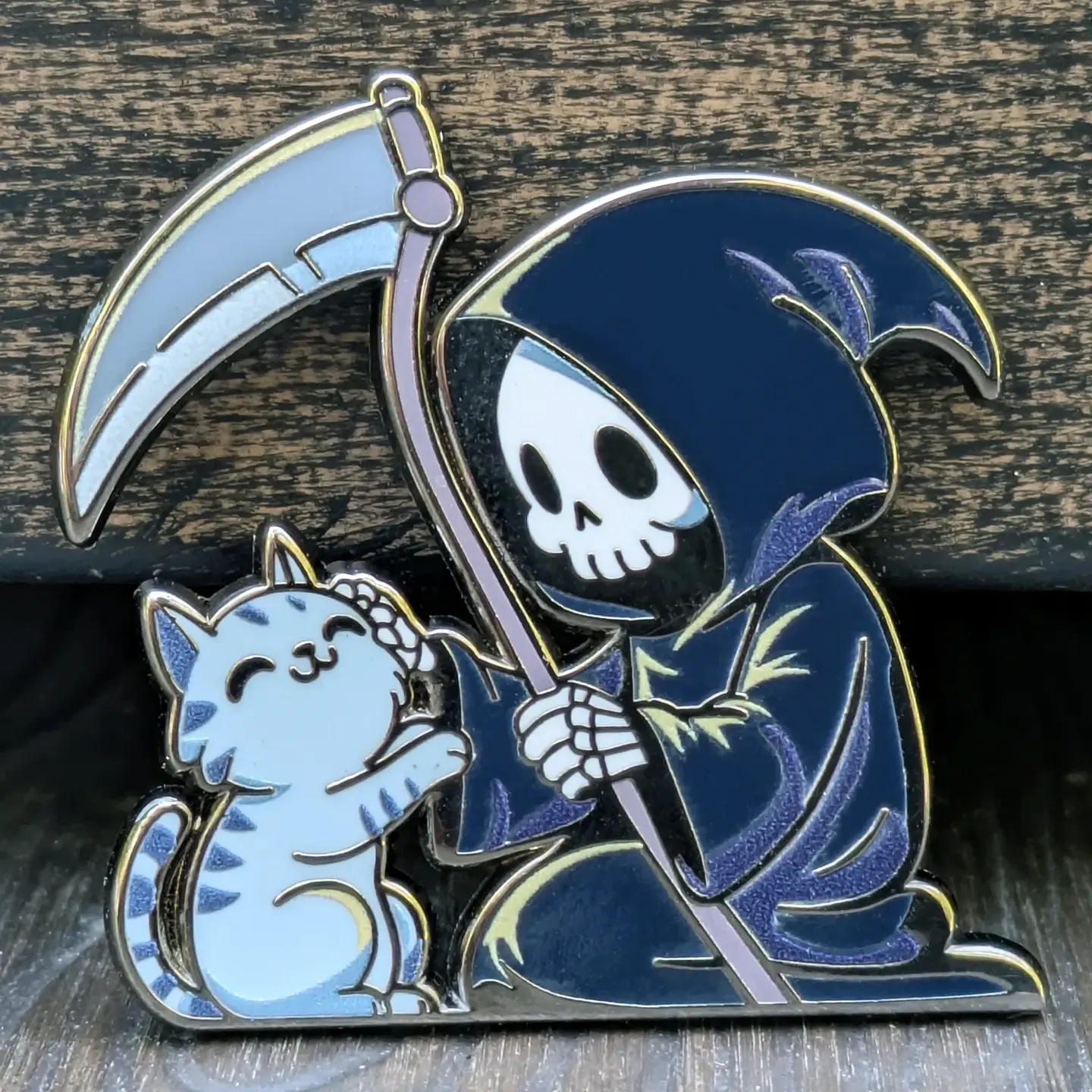 Grim Reaper Cat Pin Grim Reaper Cat Pin