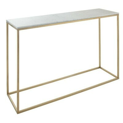 Marble & Brushed Gold Console Table