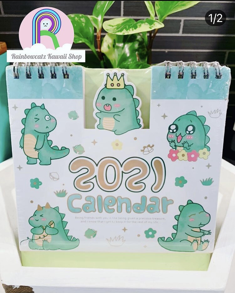 2021 Dinosaur Desktop Calendar