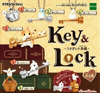 Epoch Rabbit & Bird Key & Lock Keychain