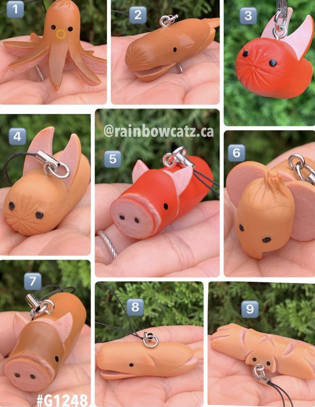 Epoch Animal Sausage Mascot Strap, Style: #1