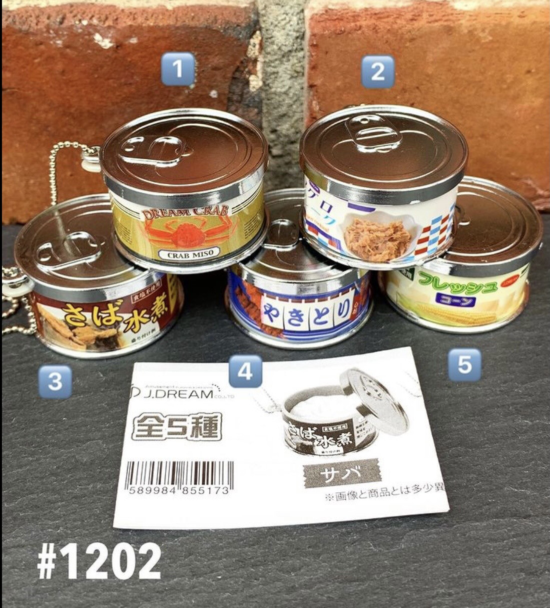 J. Dream Can Food Miniature Keychain, Style: #1