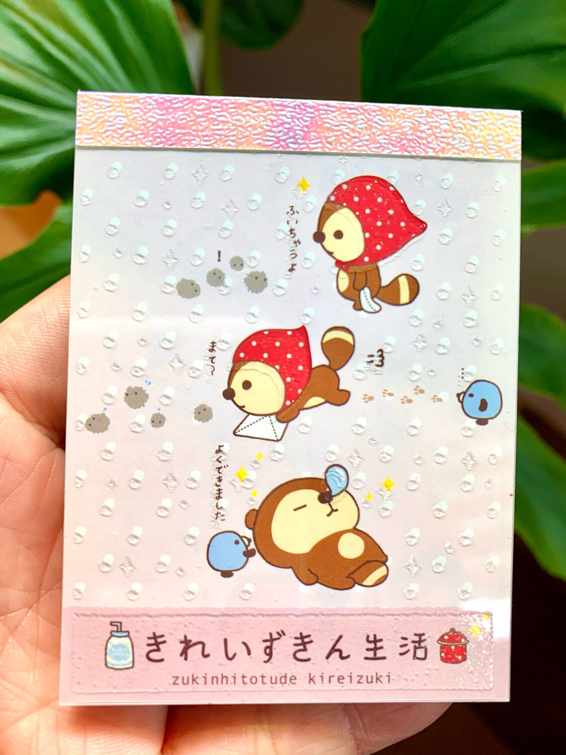 San-X 2009 Kireizukin Seikatu Raccoon Mini Memo Pad