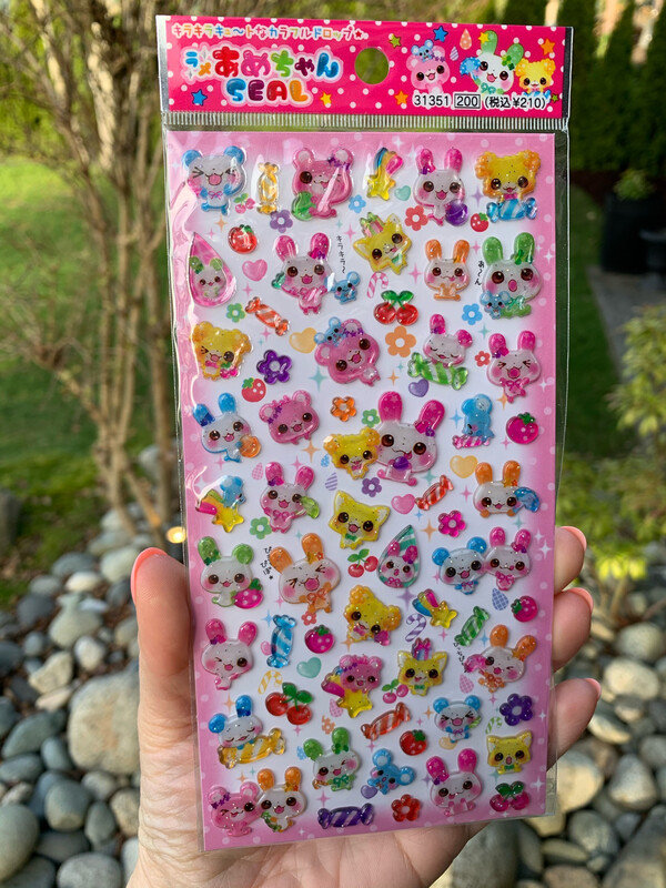Q-Lia Happy Animal Candy Sticker Sheet