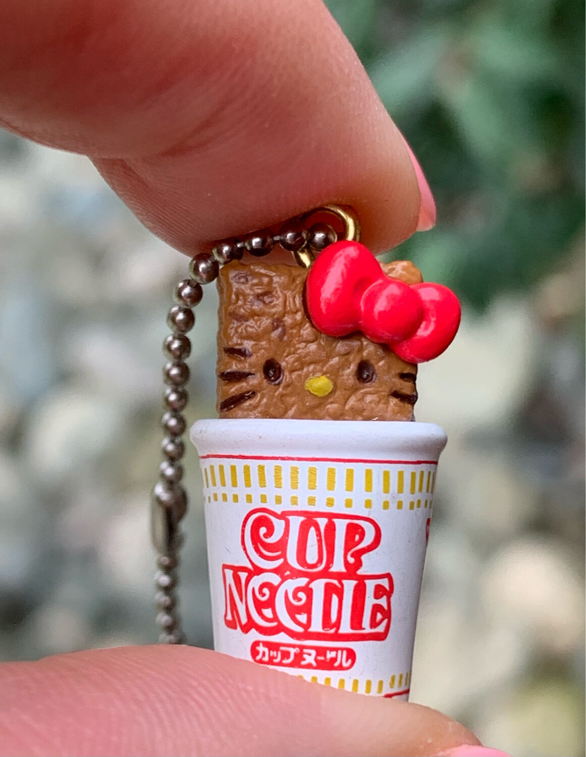 Sanrio Hello Kitty Cup Noodle Ramen Charm Keychain