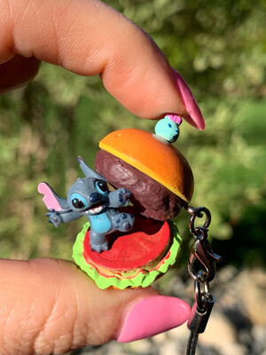 Disney Stitch Hamburger Charm Strap