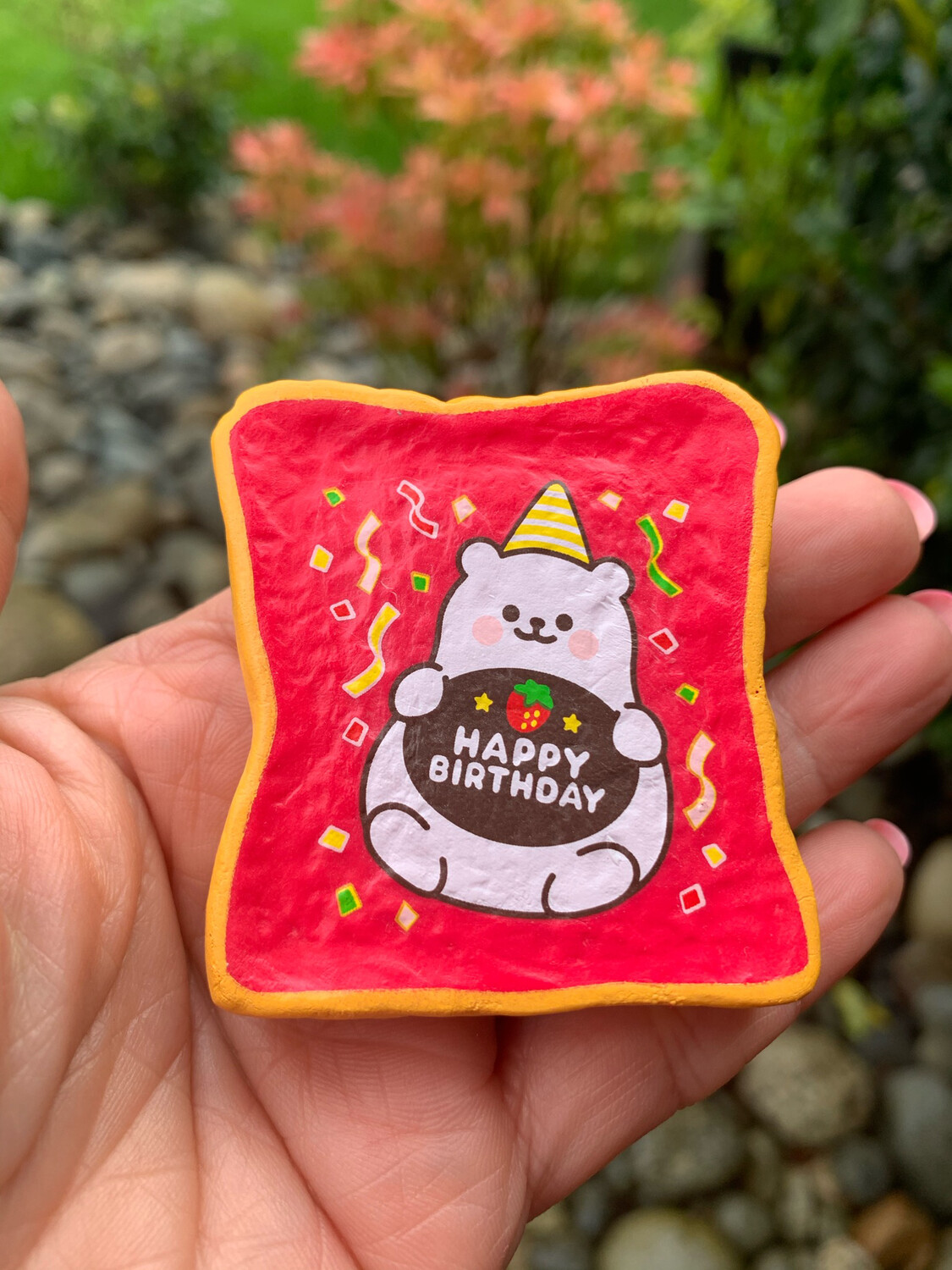 iBloom Marmo Happy Birthday Mini Toast Squishy (Limited Edition), Style: #1. Apple