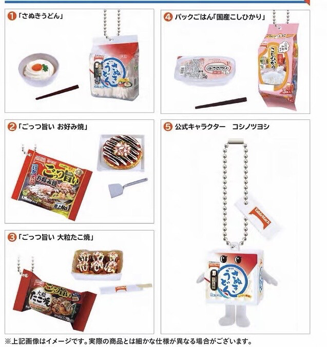 Kenelephant Tablemark Forzen Food Miniature Keychain Gashapon, Style: #1