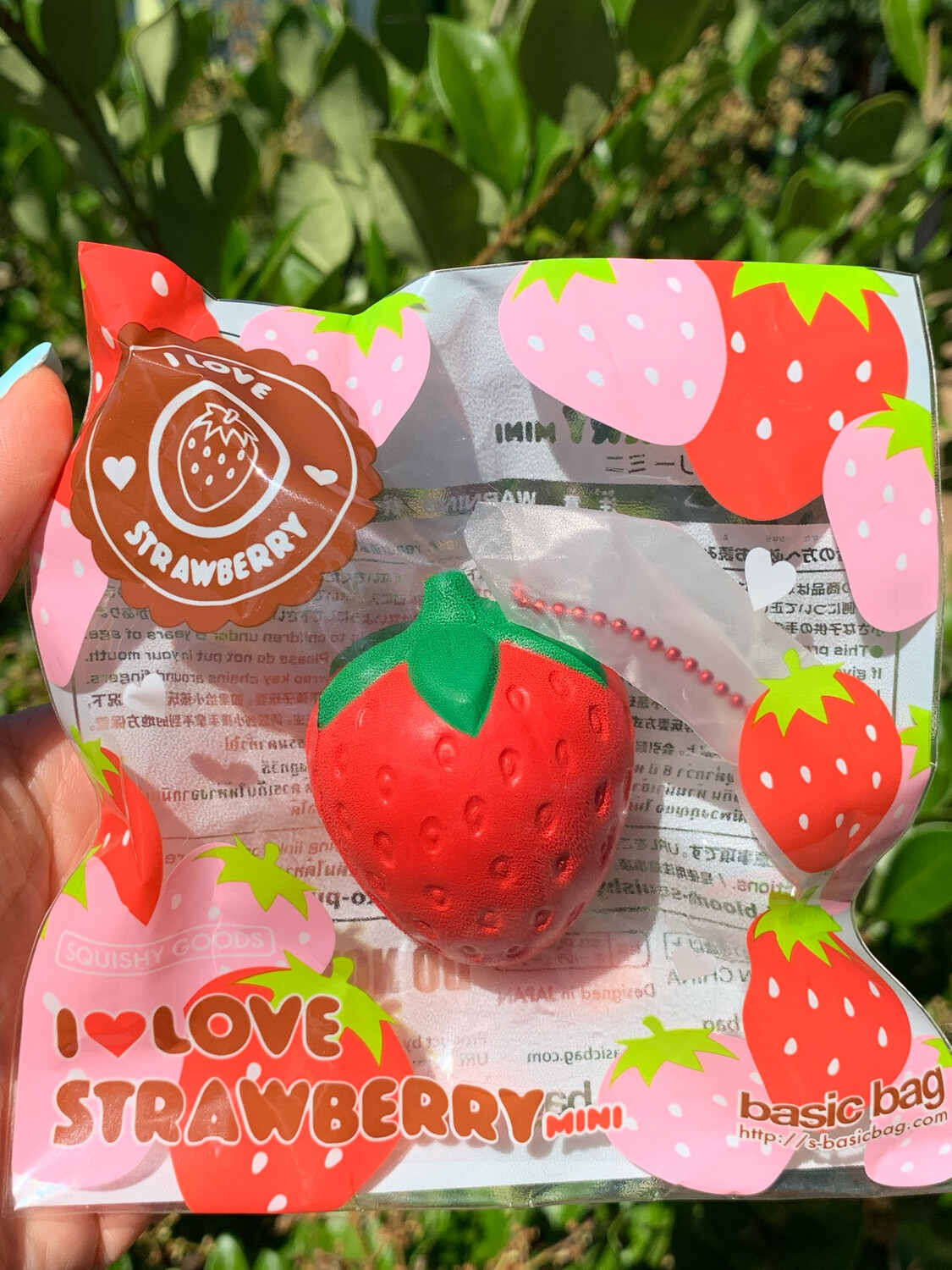 iBloom I Love Strawberry Mini Squishy, Style: #1 Red