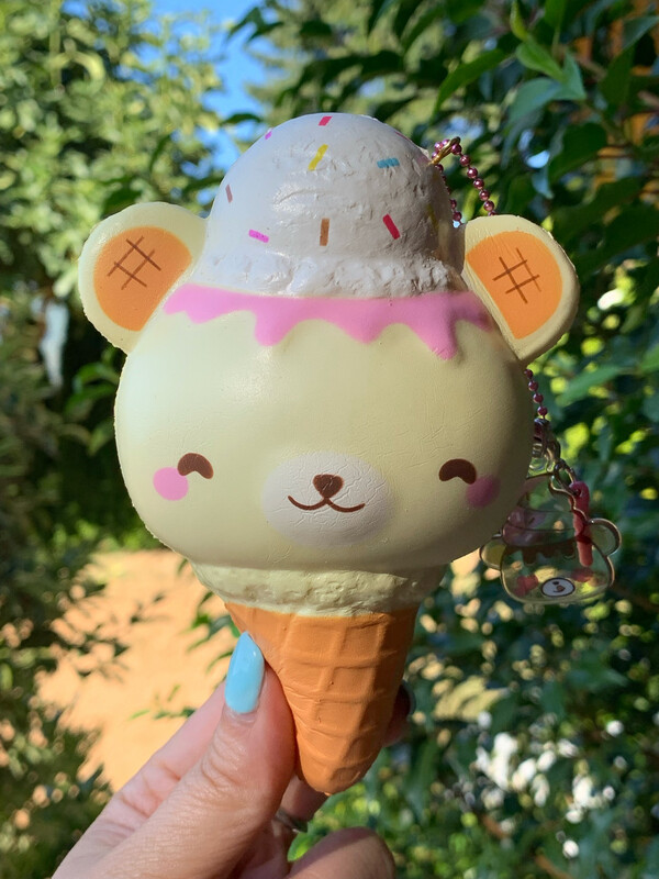 Yummibear Ice Cream Cone Squishy Toy - Strawberry