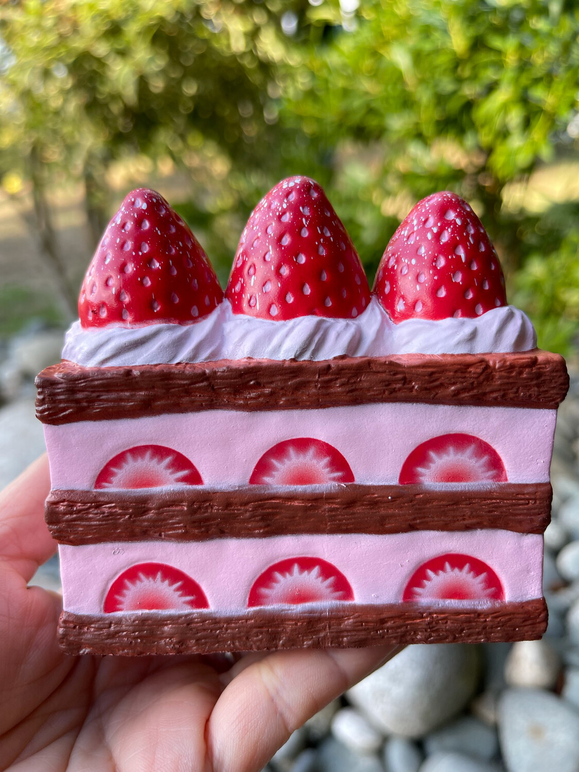 IBloom Mille-Feuille Aux Fraises Squishy, Style: Chocolat Frases (Strawberry scented)