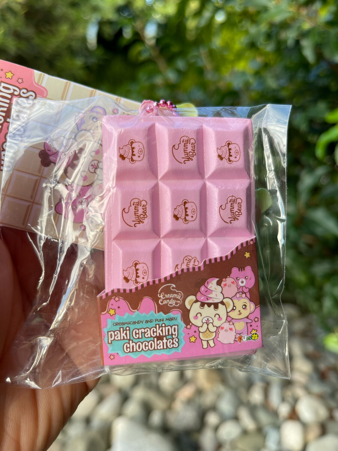 Creamiicandy Yummiibear Mini Chocolate Bar Squishy Toy, Color: #1 Pink