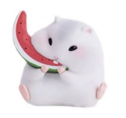 Clarke the Hamster Figure Blind Box, Style: 1. Watermelon