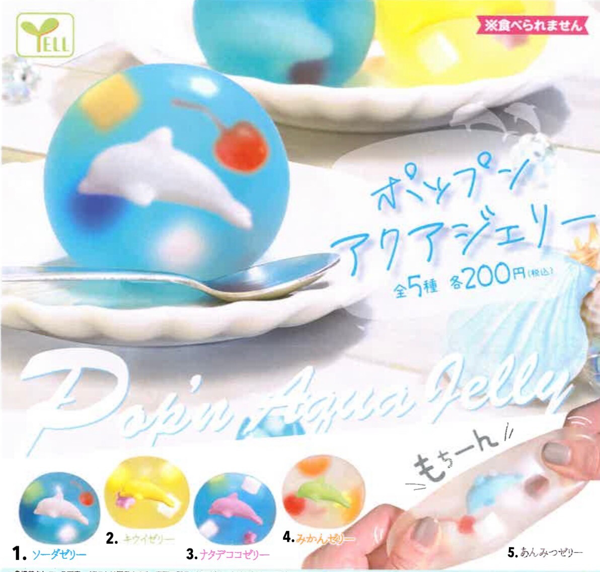 Yell Dolphin Aqua Fruit Jelly Ball Squishy Toy