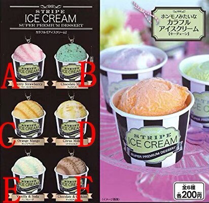 Korokoro Premium Ice Cream Cup Keychain Gashapon