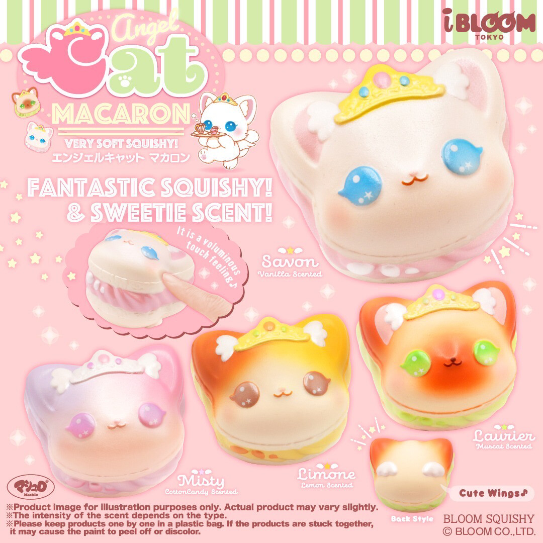 IBloom Angel Cat Macaron Squishy Toy