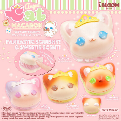 [Pre-order] IBloom Angel Cat Macaron Squishy Toy